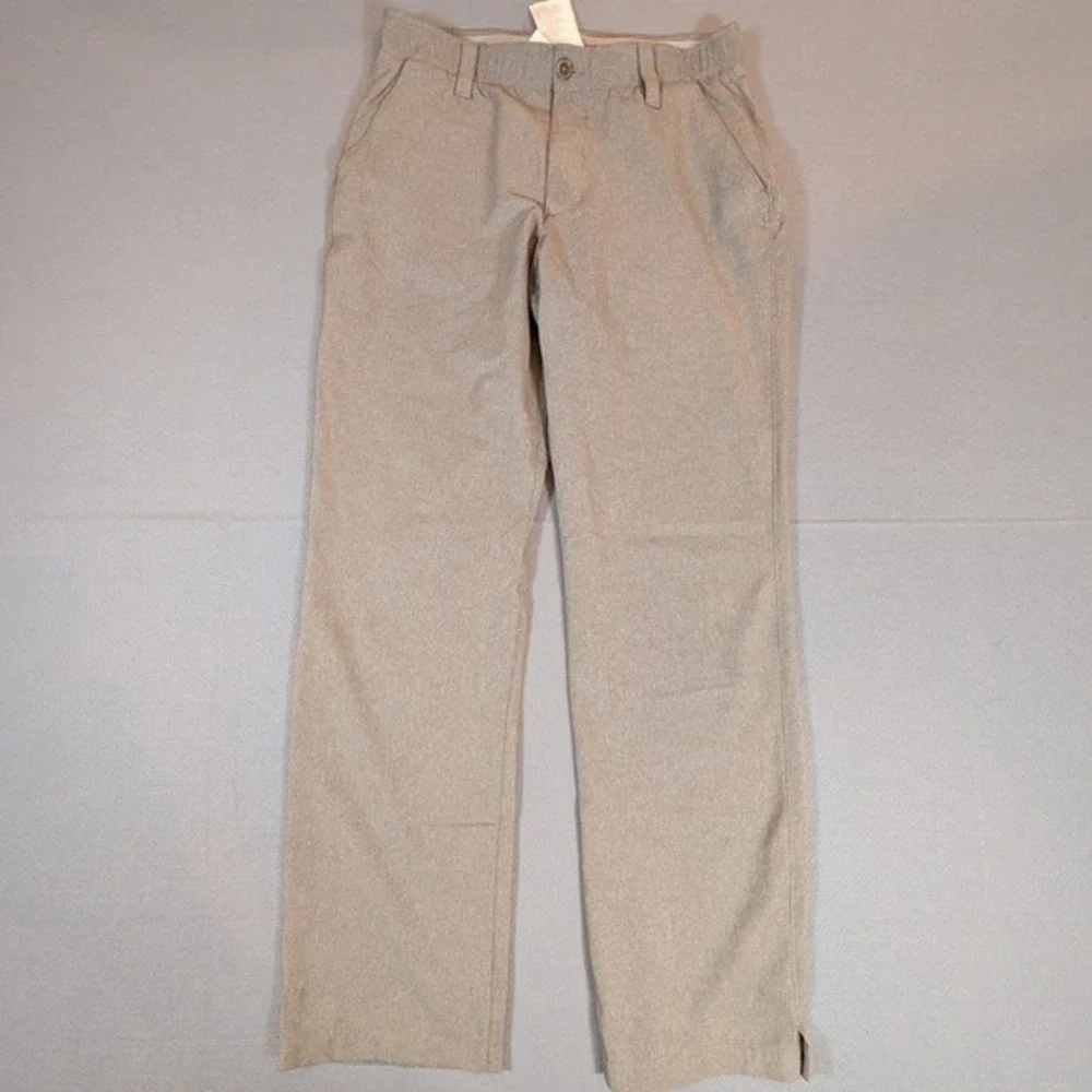 Under Armour Loose Fit Chino Golf Pants Men's 32x32‎ Gray Flat Front UA Tech
